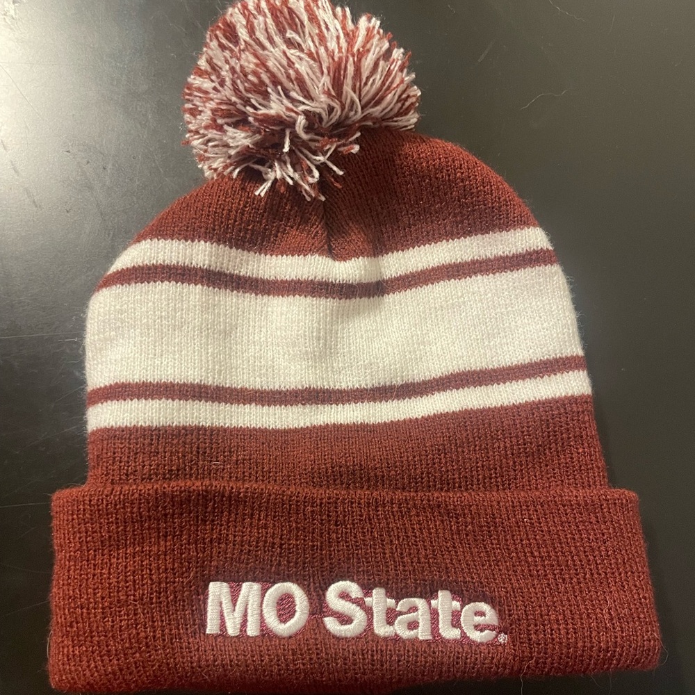 MO State Knit Beanie with Pom
